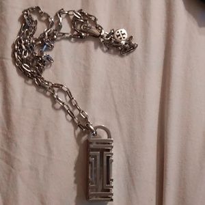 Tory Burch silver designer necklace